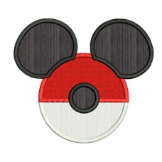 Mickey Mouse Pokemon Go Applique Embroidery Design